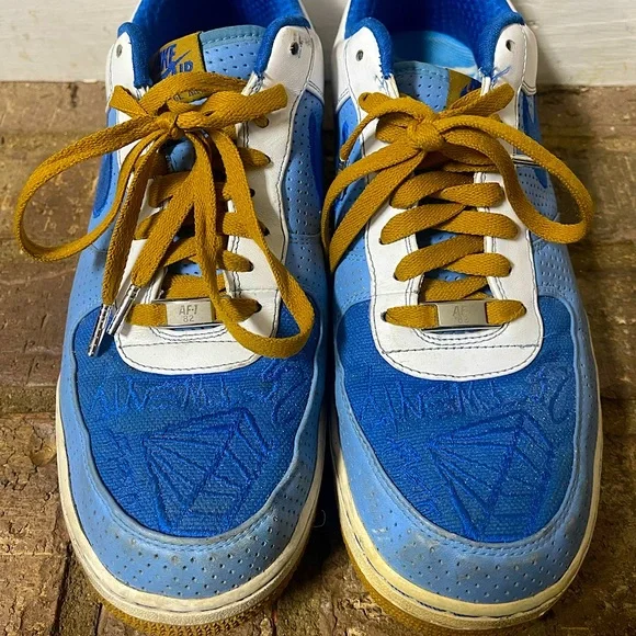 NIKE AIR FORCE 1 PREMIUM 07 DIAMOND PHILLY DOWN NORTH UNC BLUE GUM AF 1 82